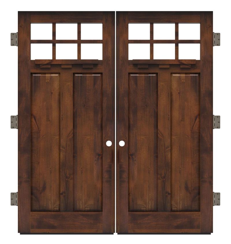 Apprentice Exterior Double Slab Door Rustica